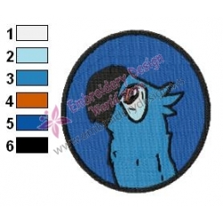 Rio Blu Angry Birds Embroidery Design